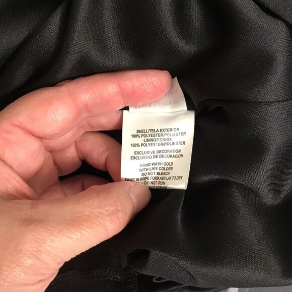 Sag Harbor Womens 1X Midi Skirt Floral Sheer Lace Elastic Waist Lined Pull On - Picture 7 of 8